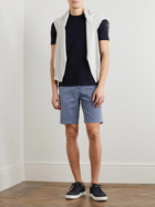 Brunello Cucinelli - Straight-Leg Cotton-Twill Shorts - Blue