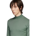 Lemaire Green Rib Knit Turtleneck