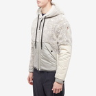 Moncler Grenoble Men's Zip Camo Hooded Fleece in Green