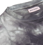 Palm Angels - Logo-Print Tie-Dyed Cotton-Jersey T-Shirt - Dark gray