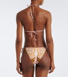 La DoubleJ Printed bikini top
