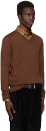 Paul Smith Brown V-Neck Sweater