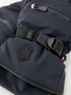 Moncler Grenoble - Leather-Trimmed Shell Ski Gloves - Blue