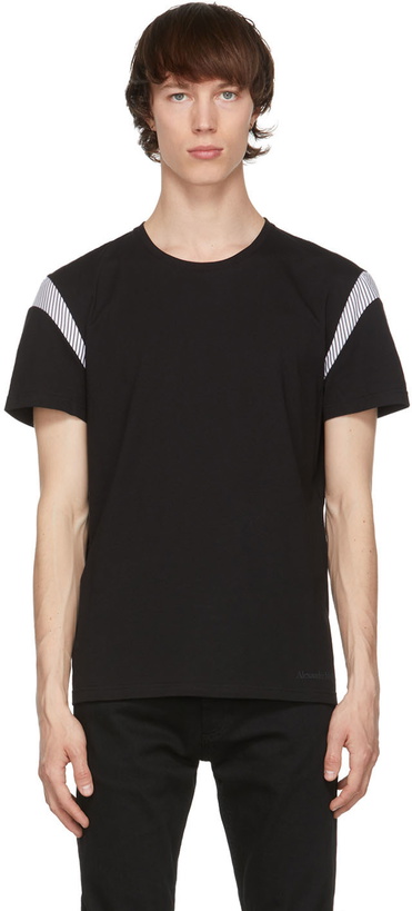 Photo: Alexander McQueen Black Paneled T-Shirt