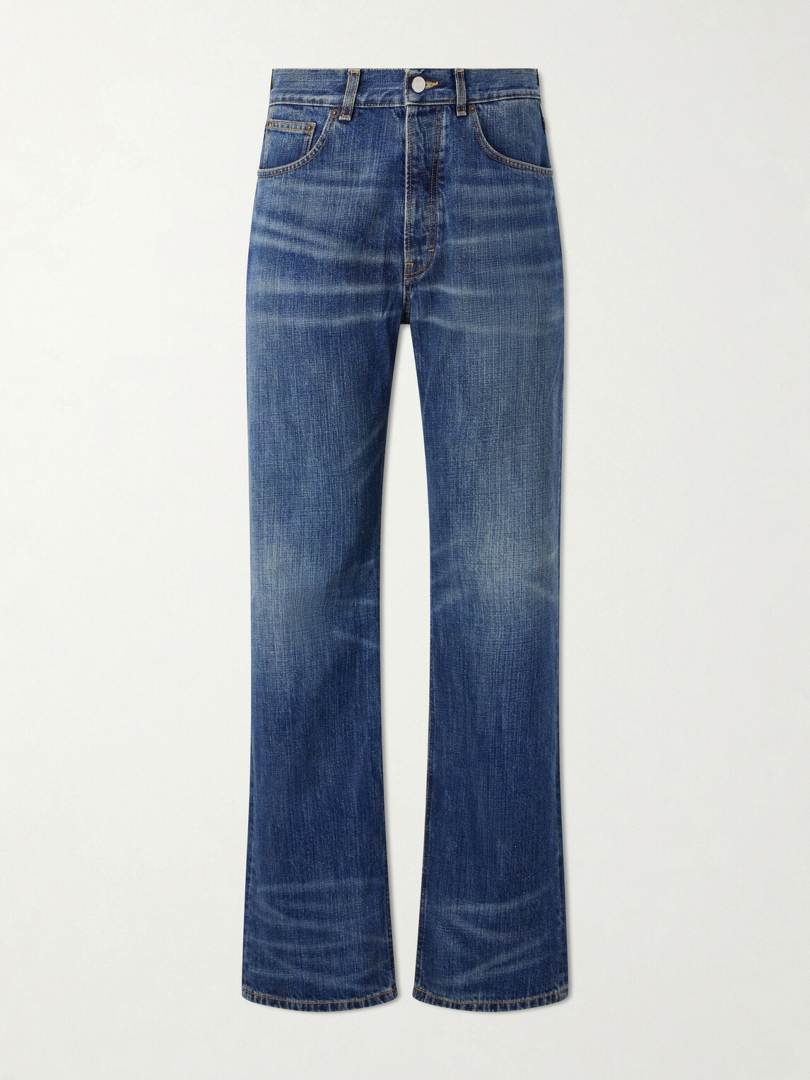 Jeanerica - Vega Straight-Leg Mid-Rise Cotton-Blend Jeans - Blue