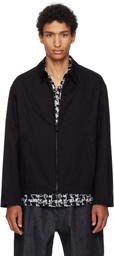 Y's For Men Black Katsuragi Zip Blouson Jacket