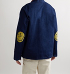 KAPITAL - Indigo-Dyed Printed Cotton-Jersey Shirt Jacket - Blue