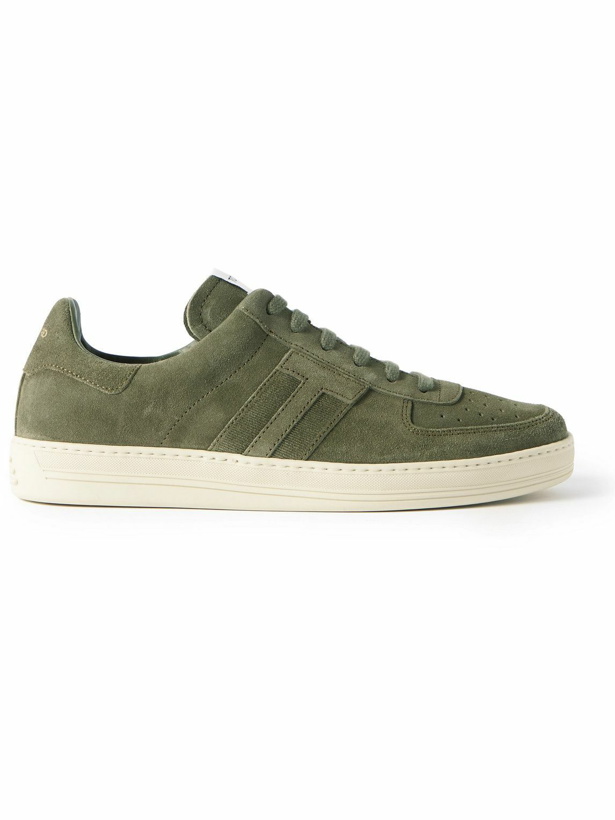 Photo: TOM FORD - Radcliffe Suede Sneakers - Green