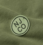 Nudie Jeans - Melvin Logo-Appliquéd Loopback Cotton-Jersey Sweatshirt - Green