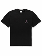 Marant - Hugo Logo-Embroidered Cotton-Jersey T-Shirt - Black