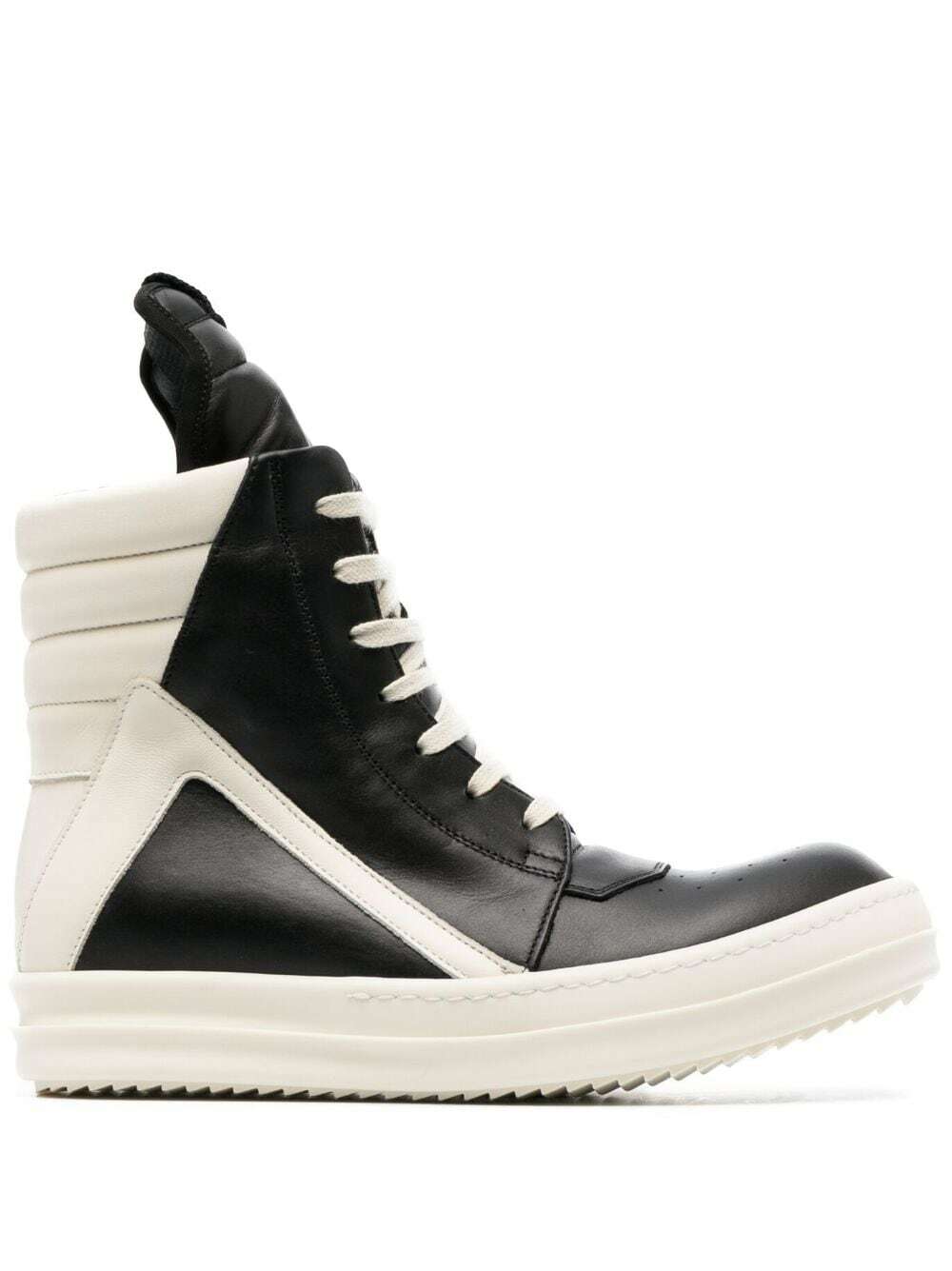 RICK OWENS - Geobasket Leather Sneakers Rick Owens