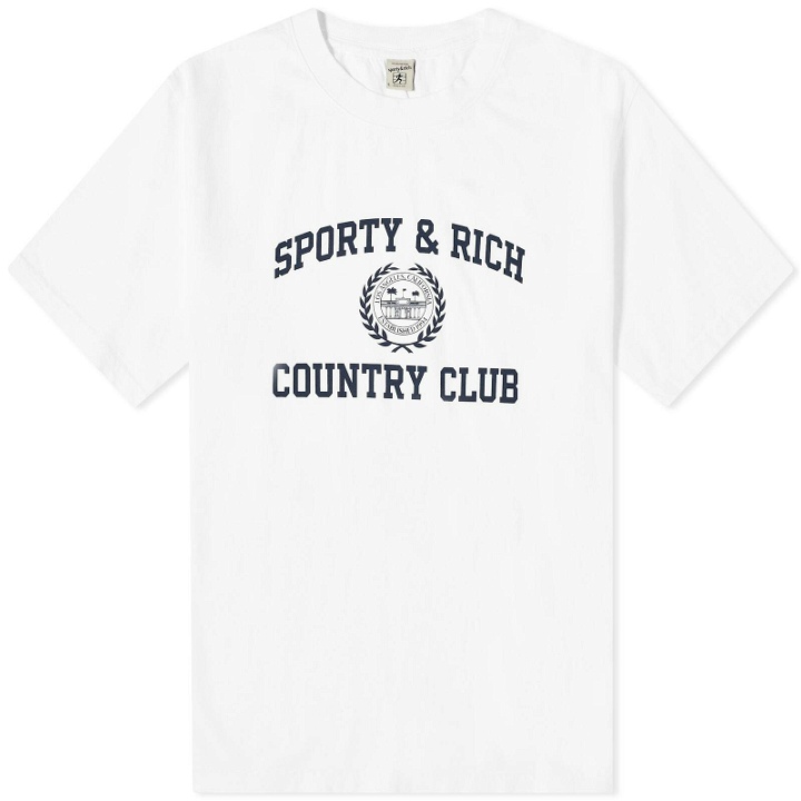 Photo: Sporty & Rich Varsity Crest T-Shirt in White