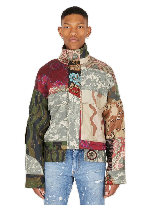 Photo: Patchwork Military Jacket in Multicolour
