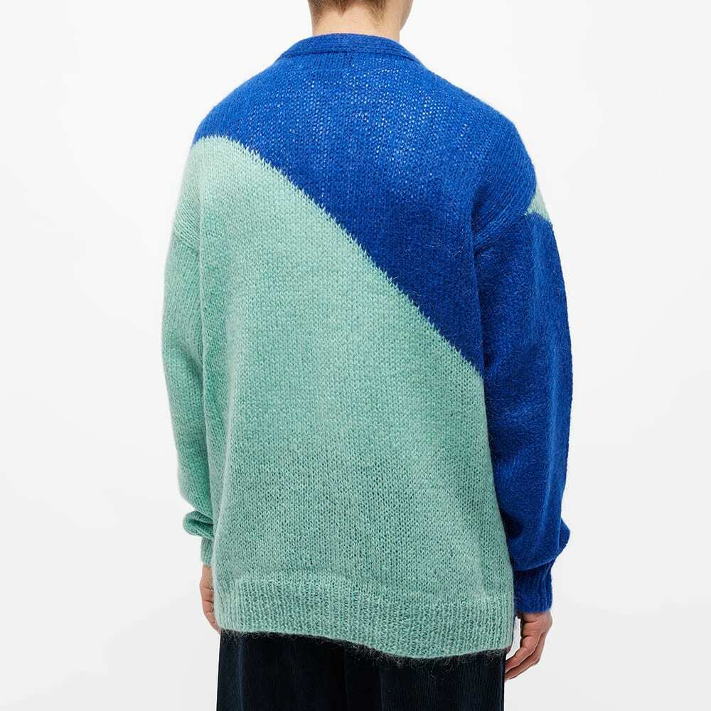 Noma t.d. Men's Hand Knitted Mohair Cardigan in Emerald/Blue NOMA t.d.