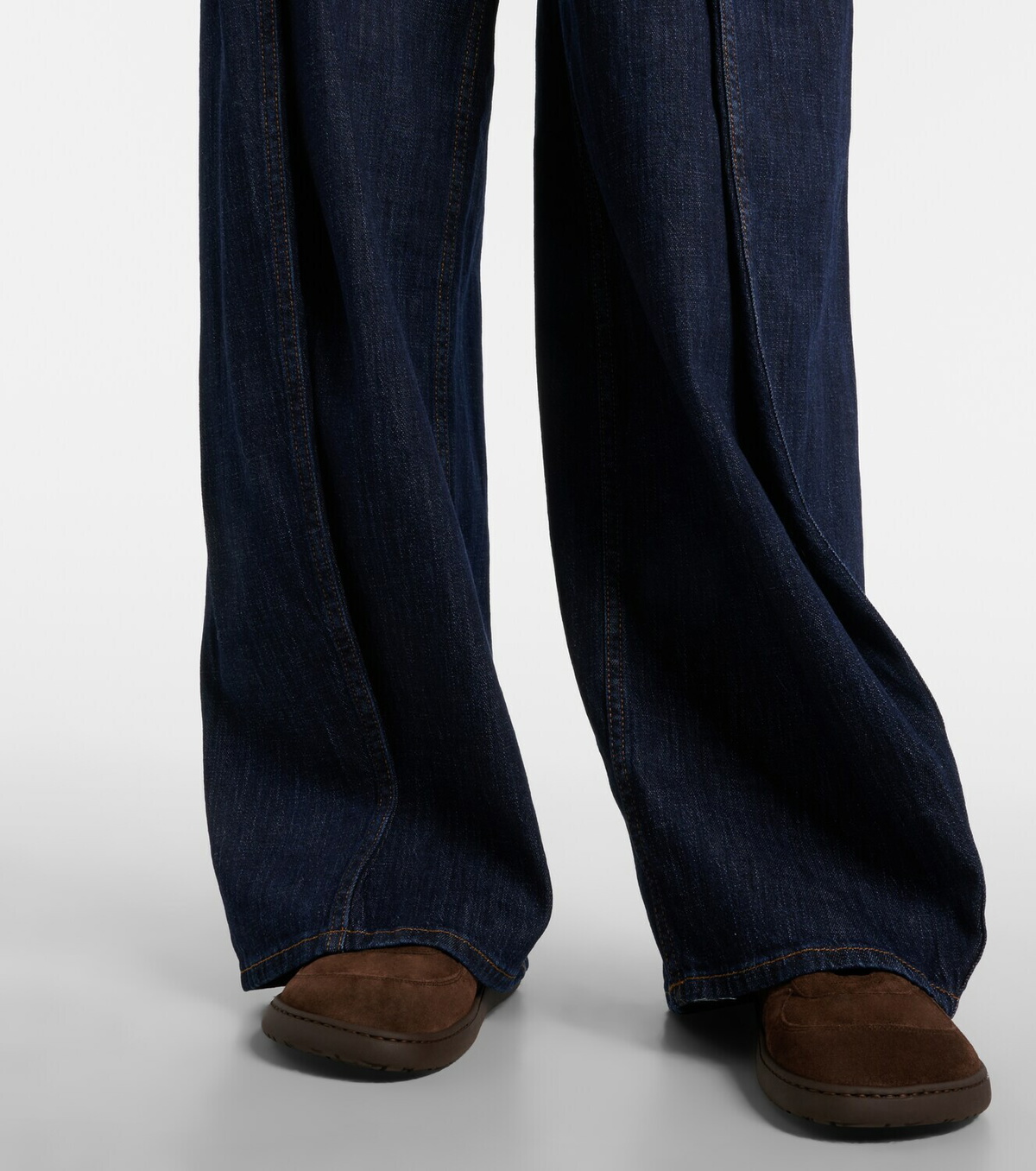 Loewe Belted high-rise wide-leg jeans