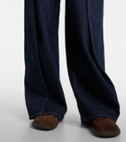 Loewe Belted high-rise wide-leg jeans