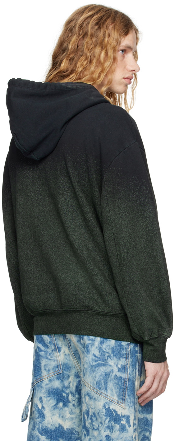 Eckhaus Latta Black Zip Hoodie