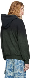 Eckhaus Latta Black Zip Hoodie