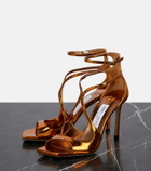 Jimmy Choo Azia 95 mirrored leather sandals