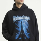 Balenciaga Men's Metal Merch Paris Hoodie in Black