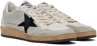 Golden Goose White & Silver Ball Star Sneakers