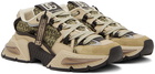 Dolce & Gabbana Beige & Brown Nylon Airmaster Sneakers