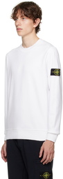 Stone Island White Crewneck Sweatshirt