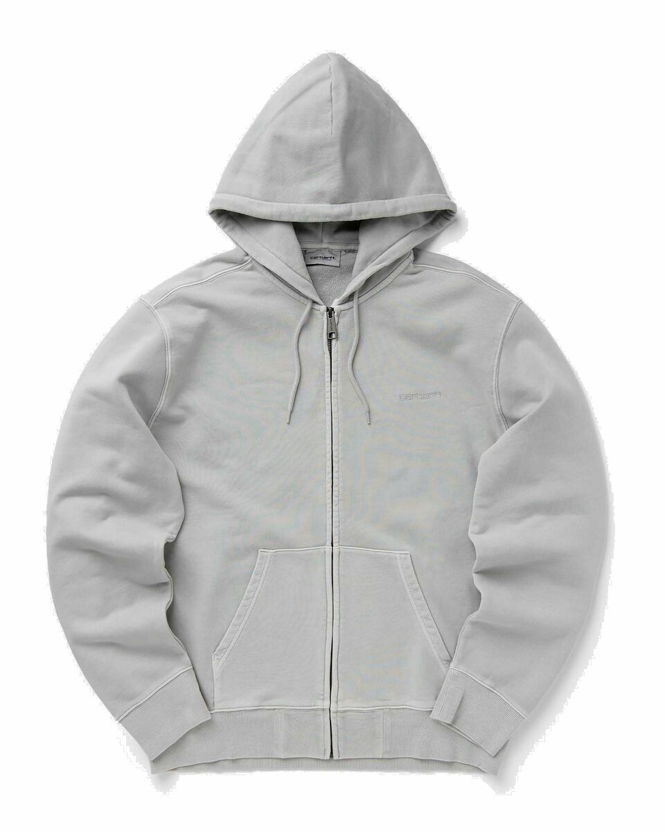Photo: Carhartt Wip Hooded Duster Script Jacket Grey - Mens - Hoodies/Zippers