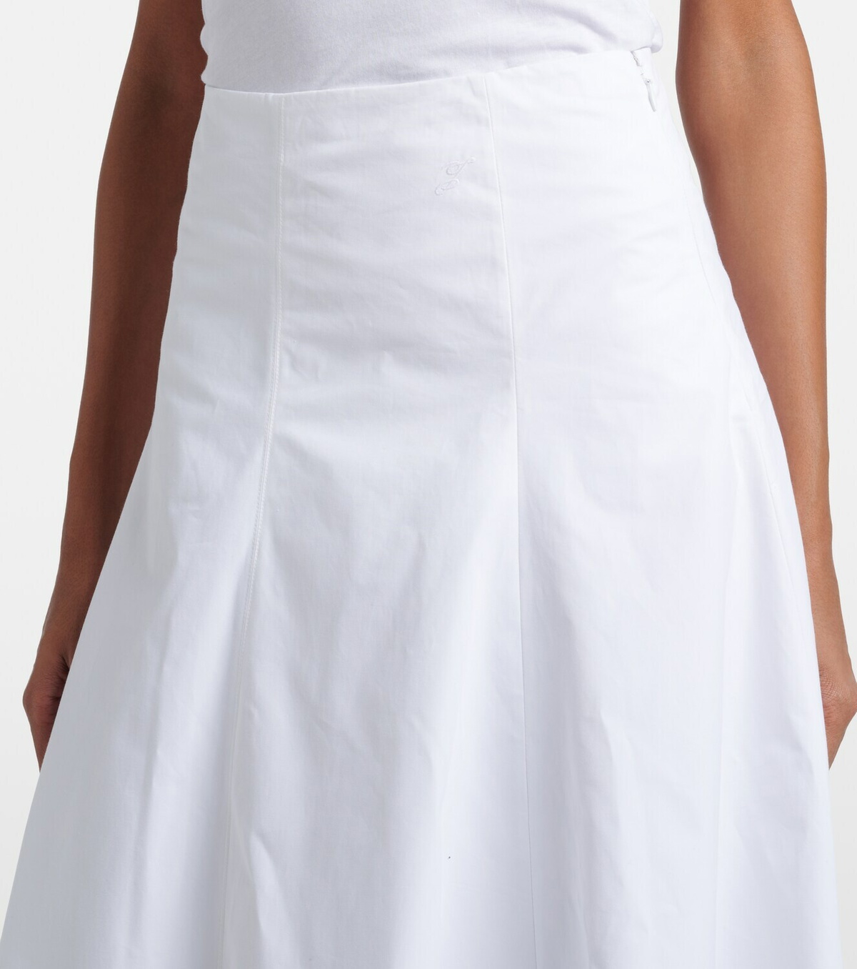 Jacquemus Triangle cotton-blend midi skirt