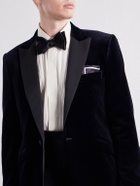 Favourbrook - Grosgrain-Trimmed Cotton-Velvet Tuxedo Jacket - Blue
