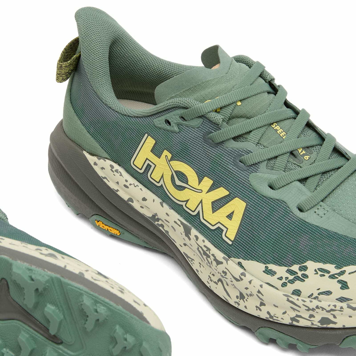 HOKA ONE ONE M Speedgoat 6 Sneaker in Fern/Asphalt Grey