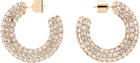JACQUEMUS Gold Les Sculptures 'Les créoles strass' Earrings