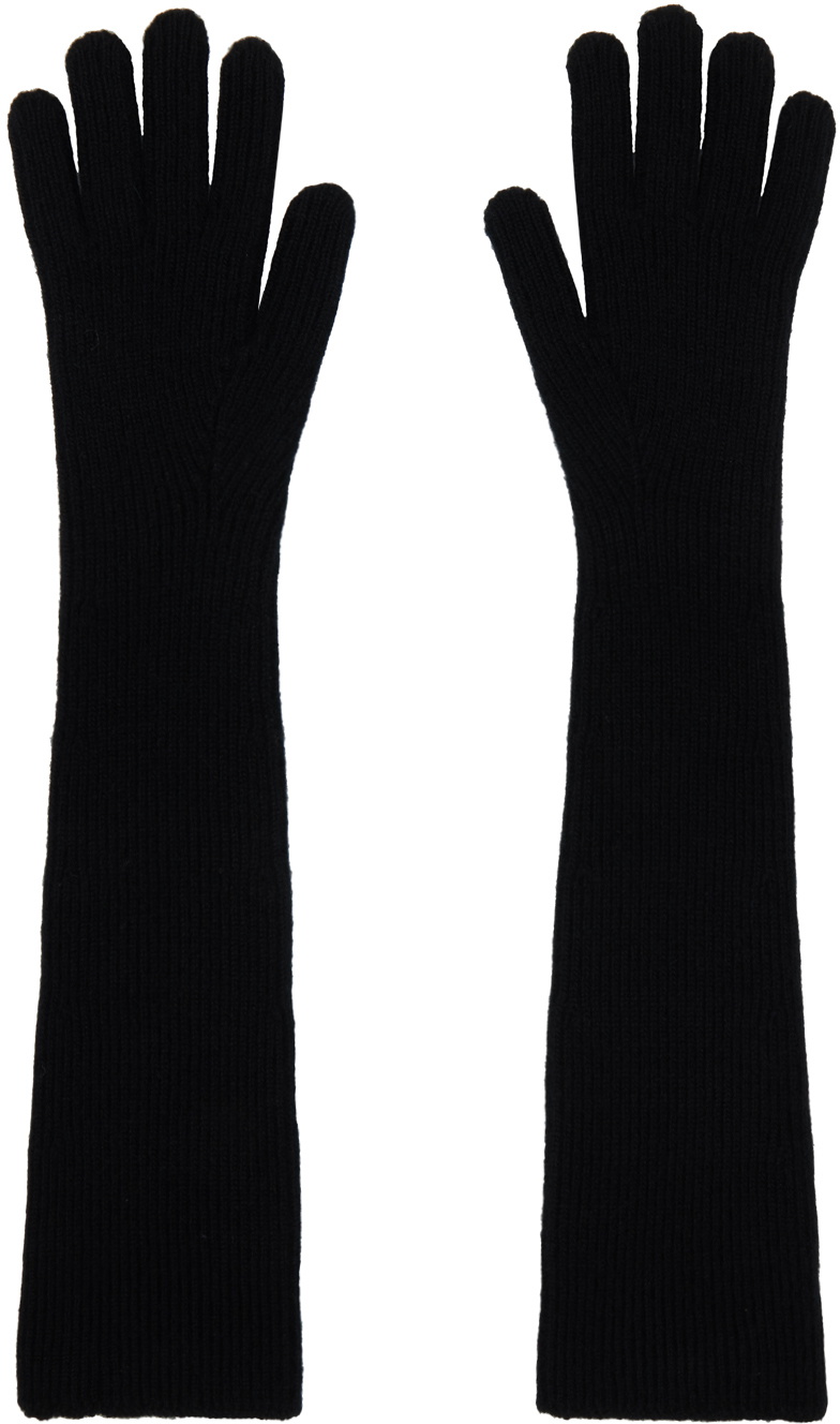 UMBER POSTPAST Black Appliqué Gloves