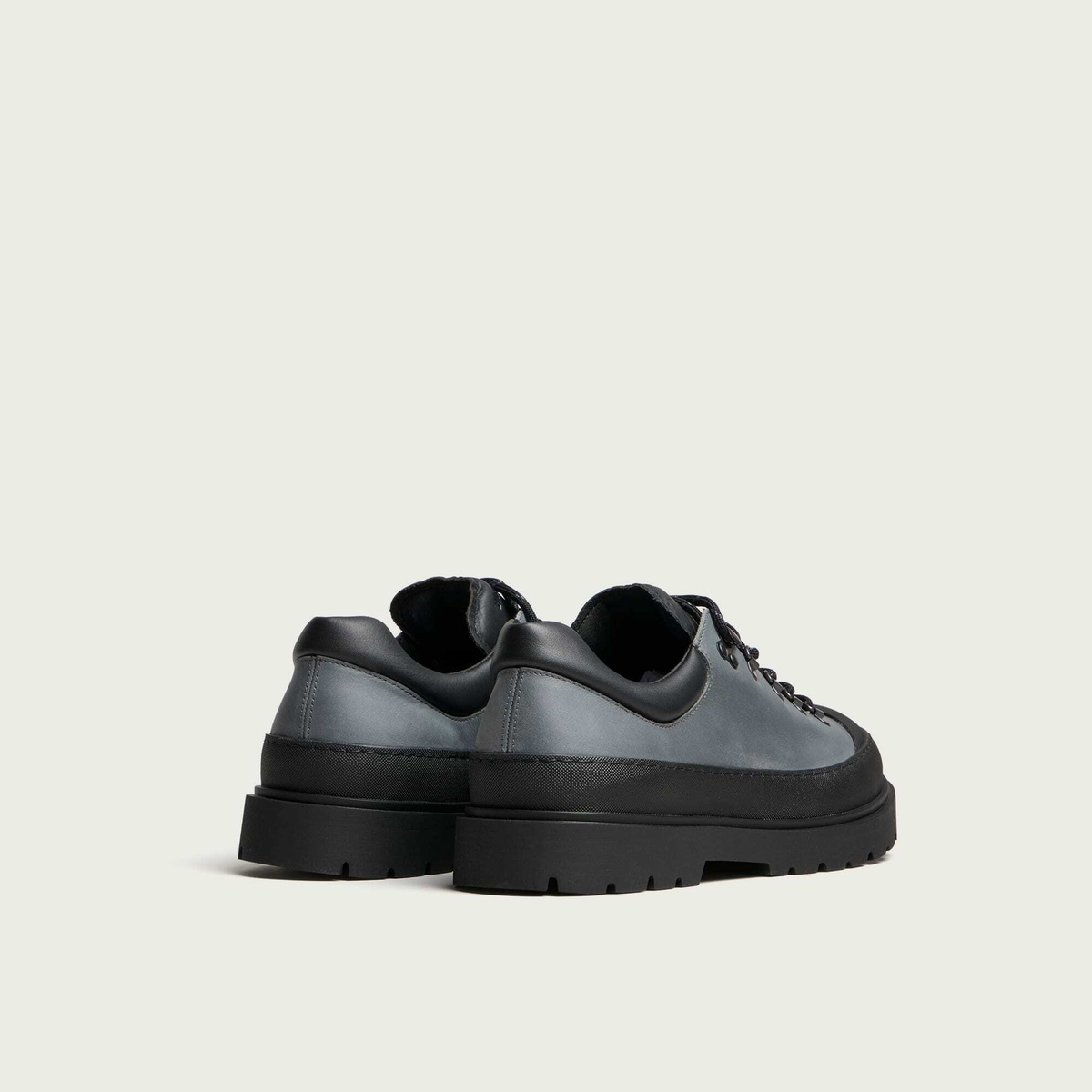 Birkenstock Men's Prescott Lace Low in Basalt Grey Oiled Leather