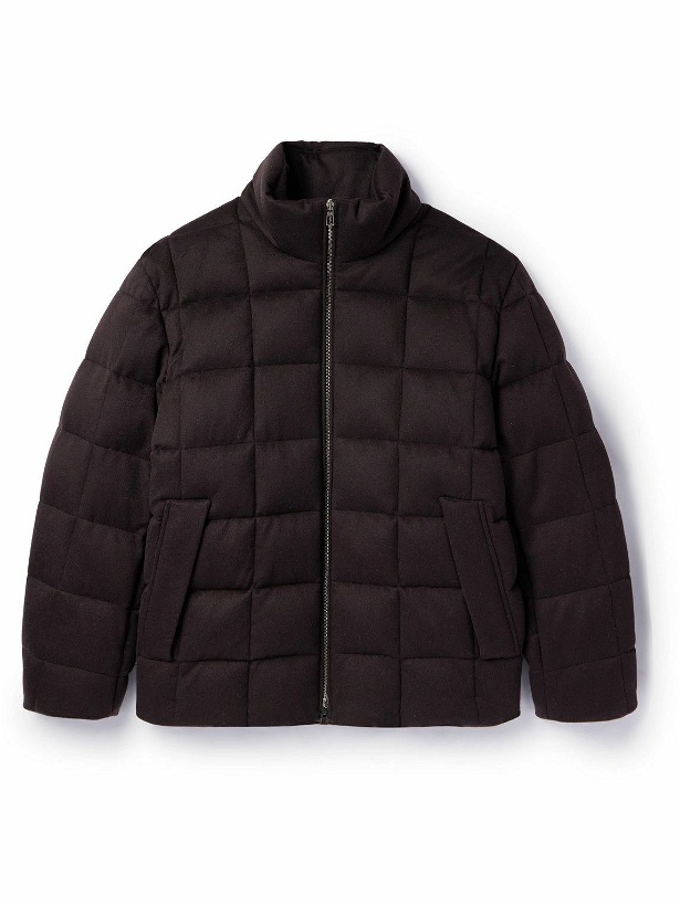 Photo: Loro Piana - Tuul Suede-Trimmed Quilted Cashmere Down Jacket - Black