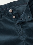 Massimo Alba - Alunga Slim-Fit Cotton-Velvet Trousers - Blue