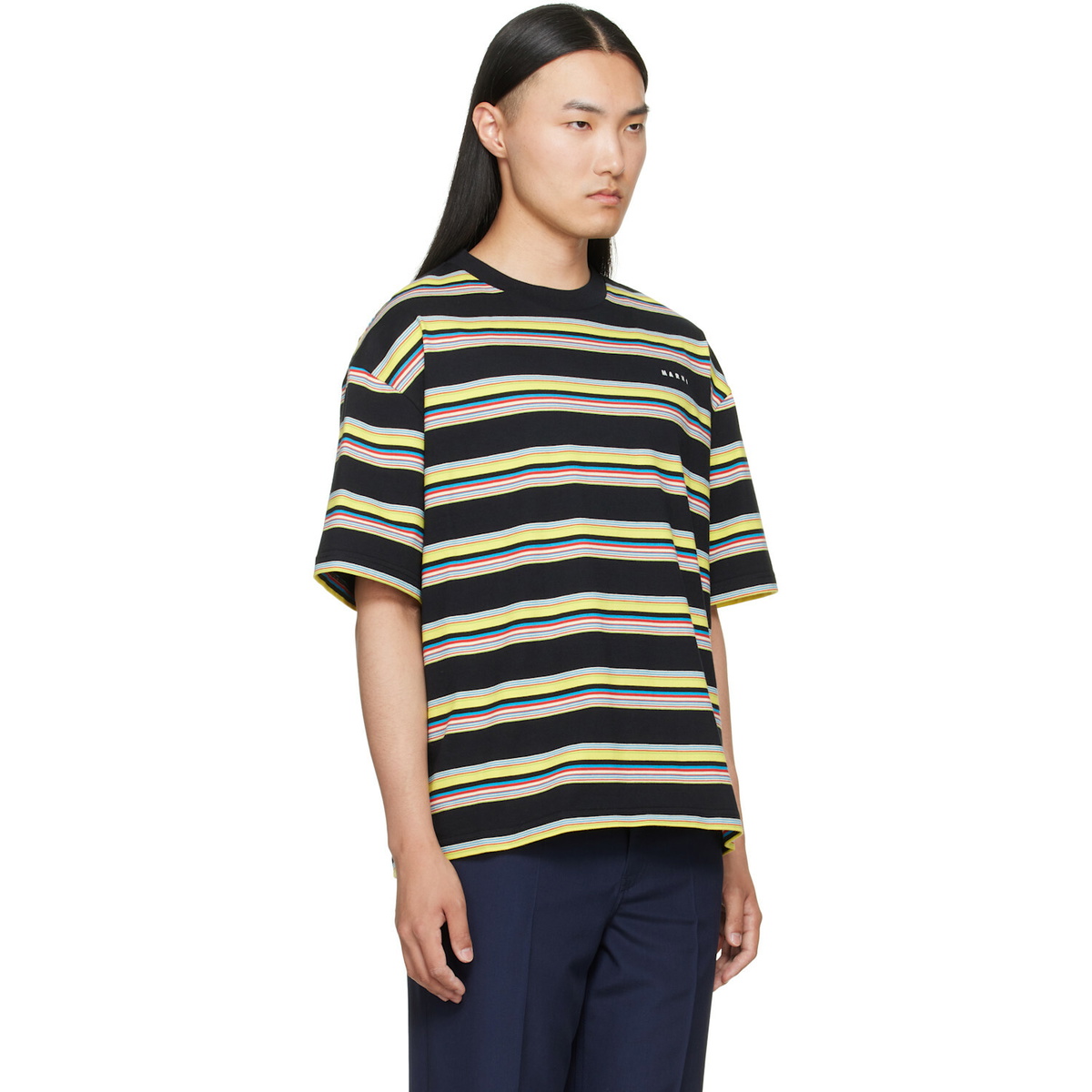 Marni Black & Yellow Striped T-shirt