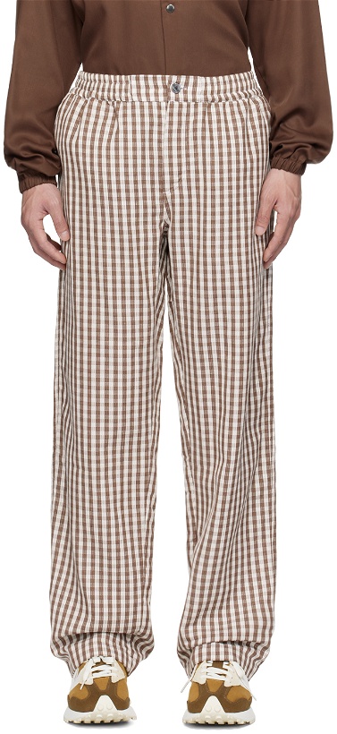 Photo: mfpen White & Brown Easy Trousers