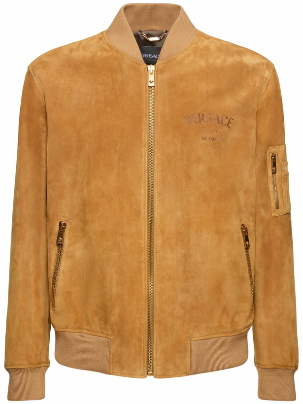 Photo: VERSACE Suede Leather Jacket