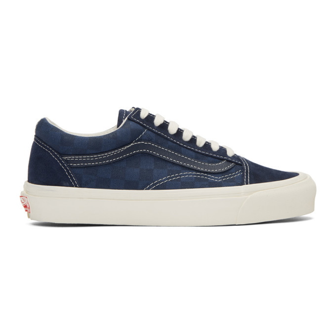 Photo: Vans Navy Checkerboard OG Old Skool LX Sneakers