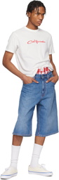 ERL White Distressed Rivet Belt