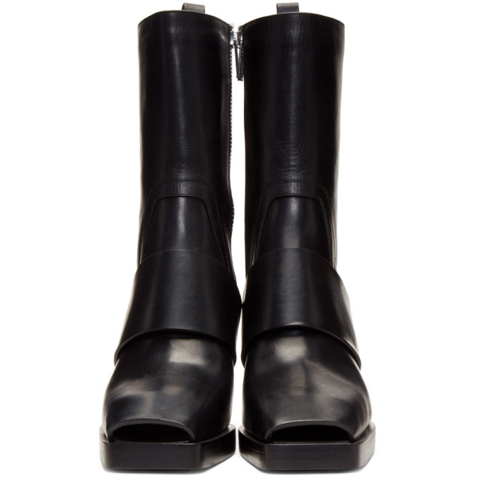 靴 Rick Owens Waxed-leather cowboy boots RICK OWENS Waxed-Leather Chelsea Boots for Men | MR PORTER