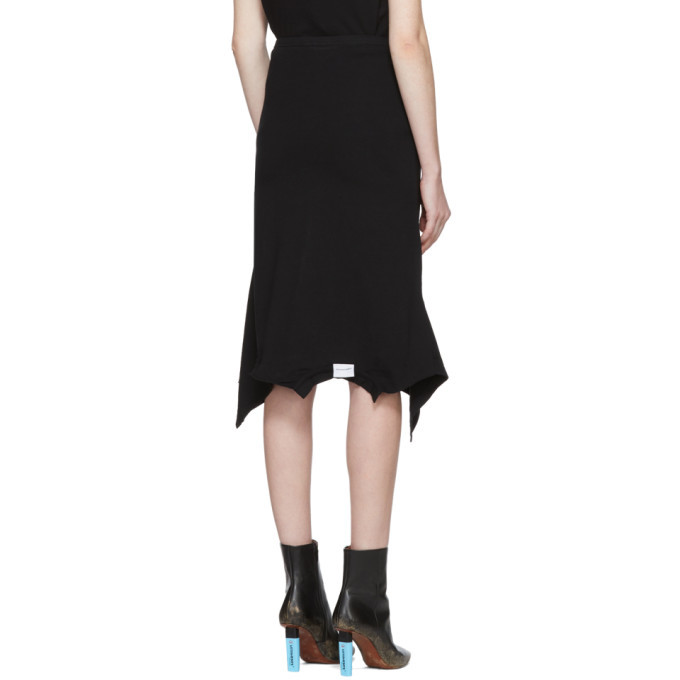 スカート VETEMENTS Woman Skirt Black UE54KN200B BLACK WHITE Vetements - Black mini skirt with logo UE54KN200B - shop