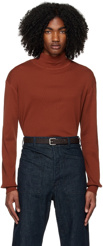 Photo: LEMAIRE Brown High Roll Turtleneck
