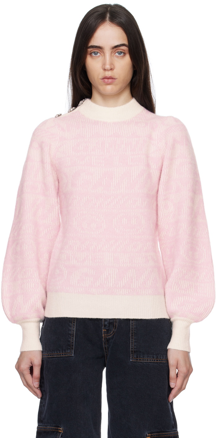 Ganni 2025 pink sweater