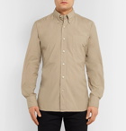 TOM FORD - Slim-Fit Button-Down Collar Cotton Shirt - Beige