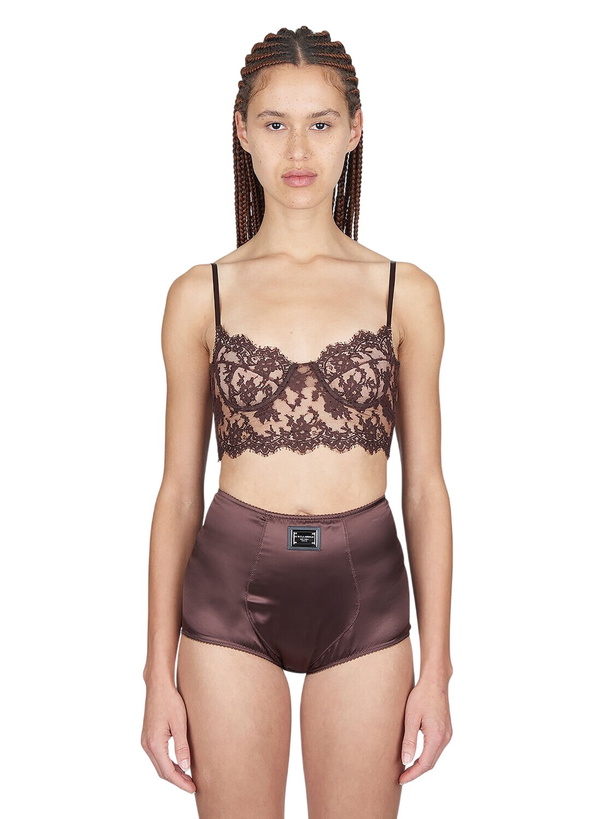 Photo: Dolce & Gabbana Floral Lace Long-Line Bra