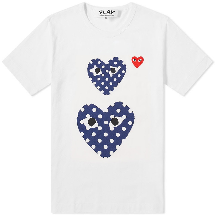 Photo: Comme des Garcons Play Polka Dot Twin Heart Tee