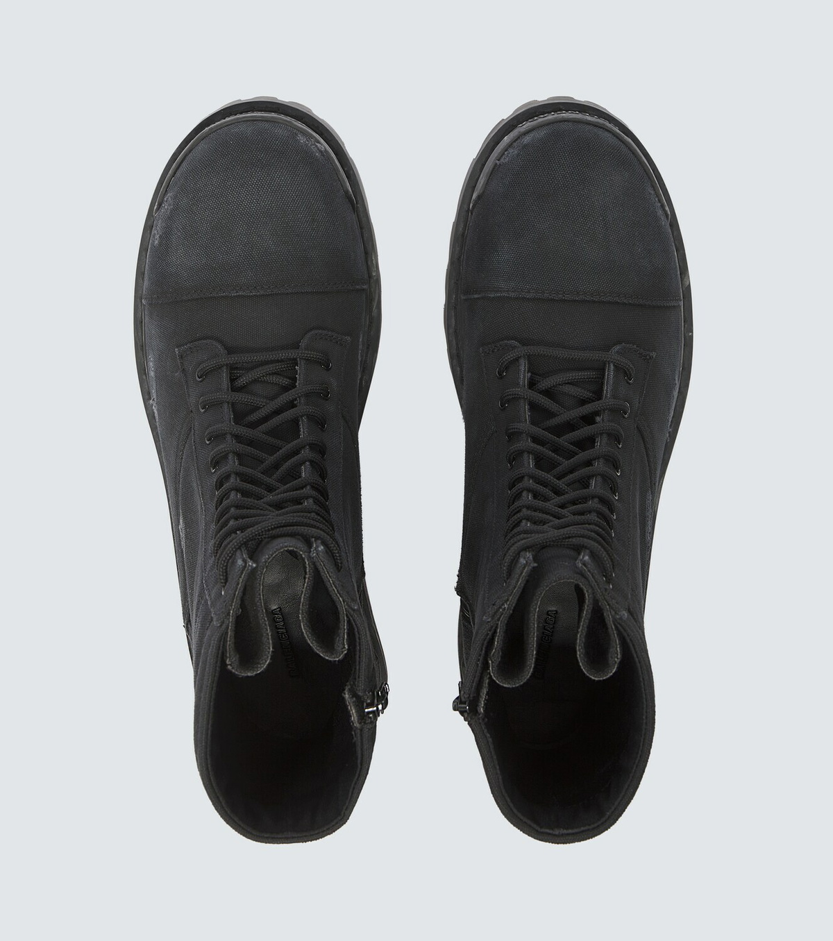 Balenciaga Combat Strike canvas lace-up boots