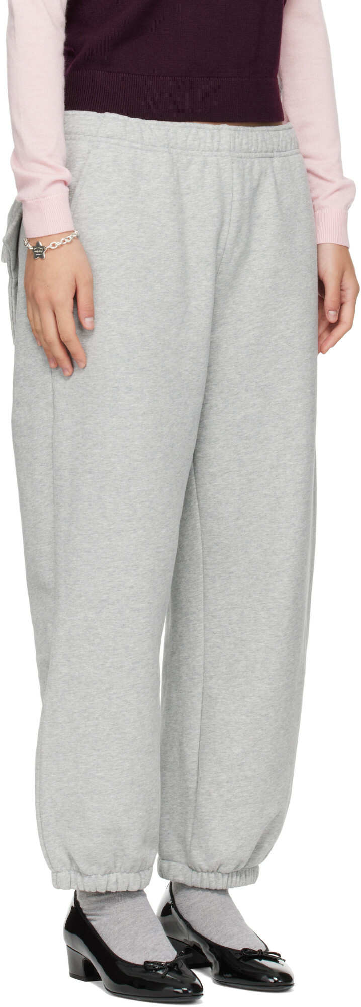 Sandy Liang Gray Dimple Sweatpants